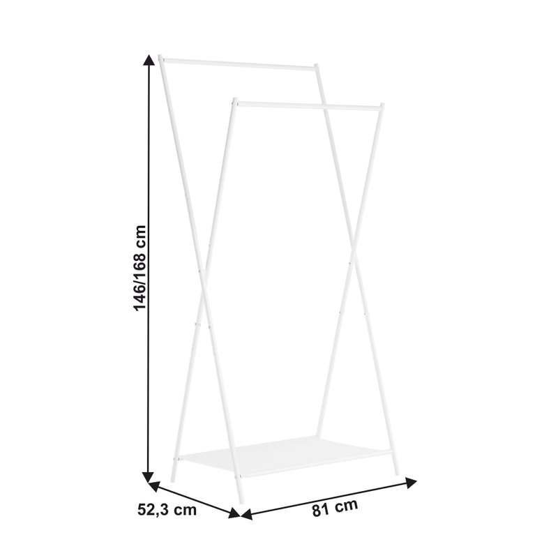 Casa si Gradina - Mobilier - Dulapuri si sifoniere - Dulapuri - Dulap cu doua randuri, cu polita, alb, JULAN - Infinity.ro