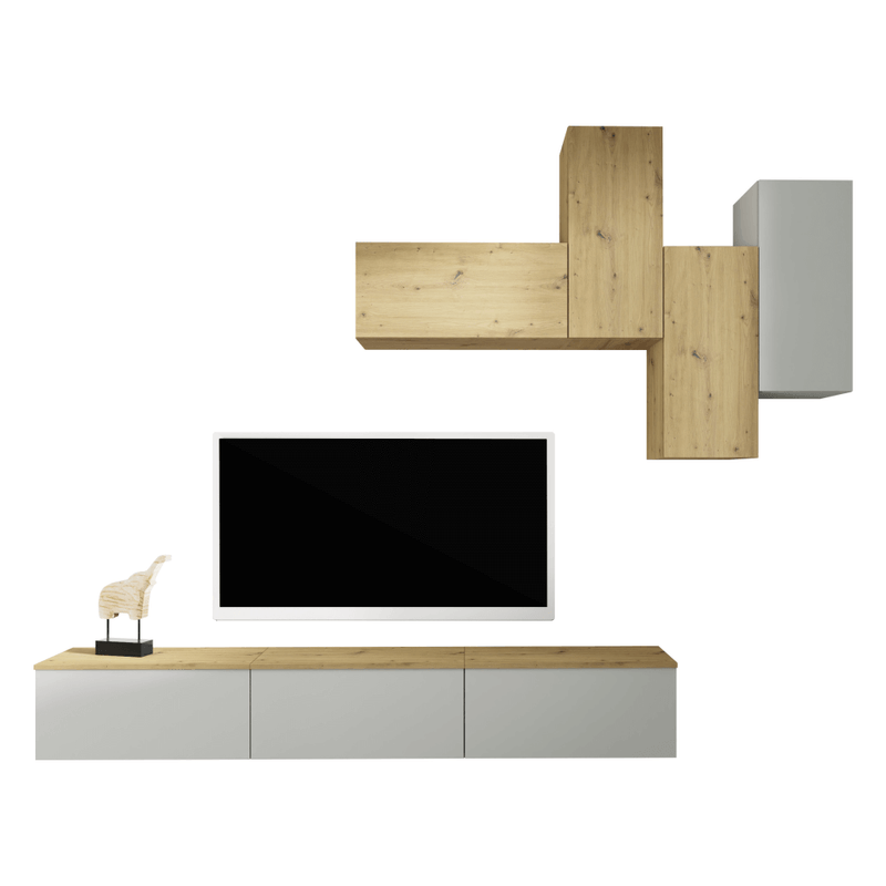 Casa si Gradina - Mobilier - Seturi de mobilier - Seturi living - Mobilier living, gri deschis/stejar artisan, OTEN - Infinity.ro