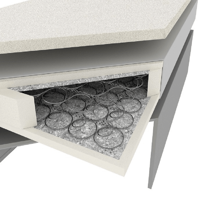 Casa si Gradina - Mobilier - Paturi si accesorii - Paturi - Pat boxspring, gri deschis, 180x200, FONDA - Infinity.ro