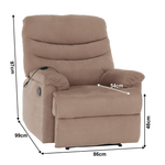 Ingrijire personala si Cosmetice - Sanatate si wellness - Articole wellness - Fotolii de masaj - Fotoliu reglabil masaj, material textil grej TAUPE, LAMBERT - Infinity.ro