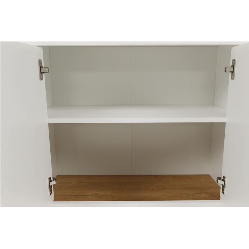 Casa si Gradina - Mobilier - Comode si corpuri - Comode - Scrin de bar MZ8, alb / stejar grand, LEON - Infinity.ro