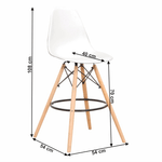 Casa si Gradina - Mobilier - Scaune si fotolii - Scaune - 6 buc scaun de bar, alb/fag, CARBRY 2 NEW - Infinity.ro