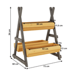 Casa si Gradina - Gradinarit si plante - Plante si ghivece - Ghivece si suporturi - Suport pentru flori din lemn, natural / gri, BERON - Infinity.ro