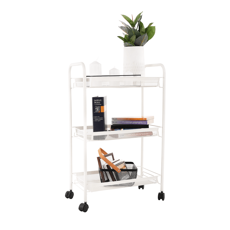 Casa si Gradina - Mobilier - Comode si corpuri - Corpuri bucatarie - Carucior de servire, alb, JARON - Infinity.ro