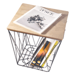 Casa si Gradina - Mobilier - Mese si birouri - Masute de cafea - Masuta auxiliara, natural/negru, AZURO - Infinity.ro