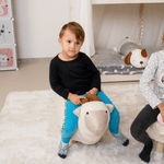 Casa si Gradina - Mobilier - Scaune si fotolii - Tabureti - Taburet in forma de miel, alb/natural, VISALI - Infinity.ro