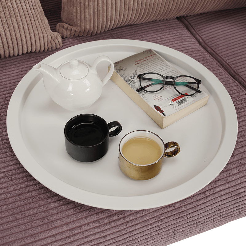 Casa si Gradina - Mobilier - Mese si birouri - Birouri - Masuta auxiliara cu tava detasabila, alb, RENDER - Infinity.ro