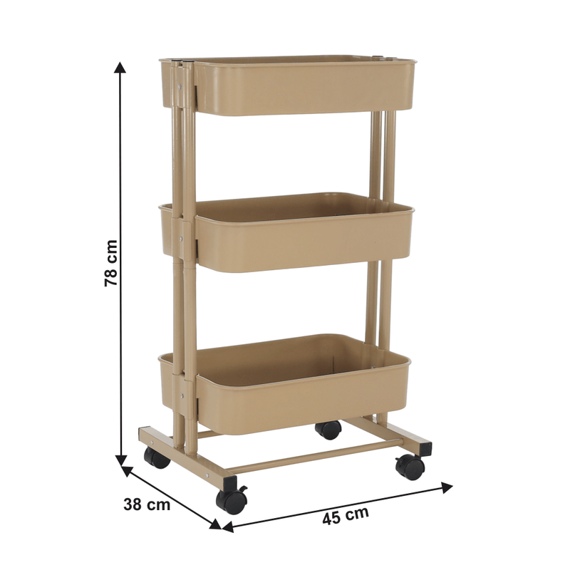 Casa si Gradina - Mobilier - Biblioteci si rafturi - Etajere - Etajera mobila, sampanie, VERNON - Infinity.ro