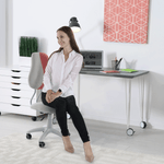 Casa si Gradina - Mobilier - Scaune si fotolii - Scaune - Scaun rotativ reglabil, gri/roz, RAIDON - Infinity.ro