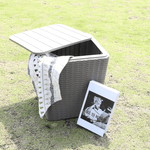 Casa si Gradina - Mobilier - Organizare si depozitare - Cutii depozitare - Cutie de depozitare pentru gradina / masa laterala, gri-maro, UGUR - Infinity.ro