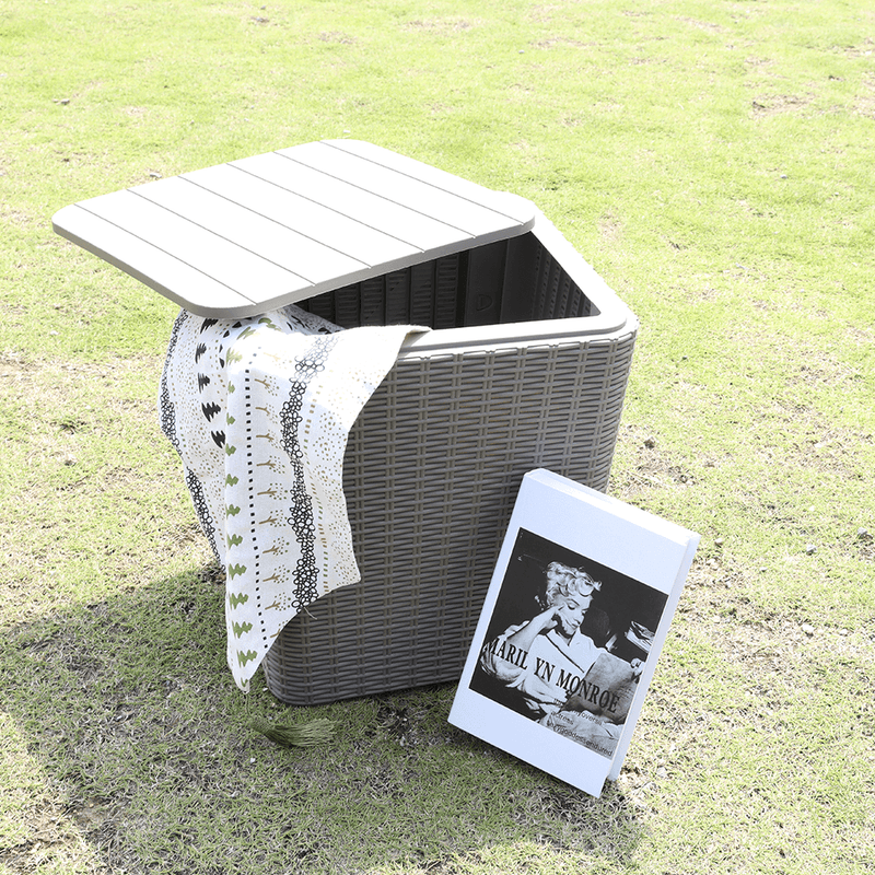 Casa si Gradina - Mobilier - Organizare si depozitare - Cutii depozitare - Cutie de depozitare pentru gradina / masa laterala, gri-maro, UGUR - Infinity.ro