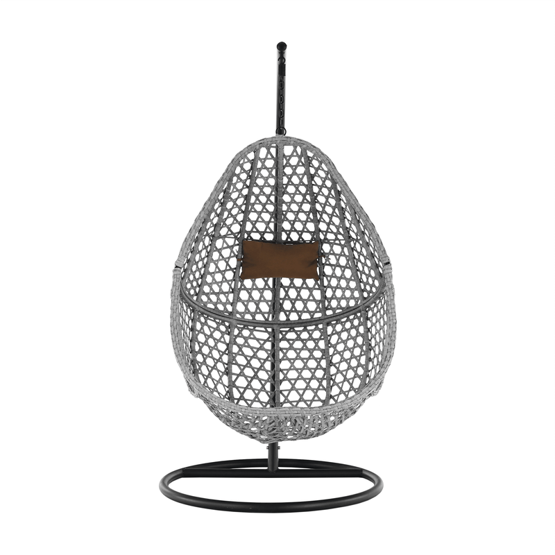 Casa si Gradina - Gradina si terasa - Mobilier exterior - Scaune si sezlonguri gradina - Scaun suspendat gri / negru / maro, NEUL - Infinity.ro