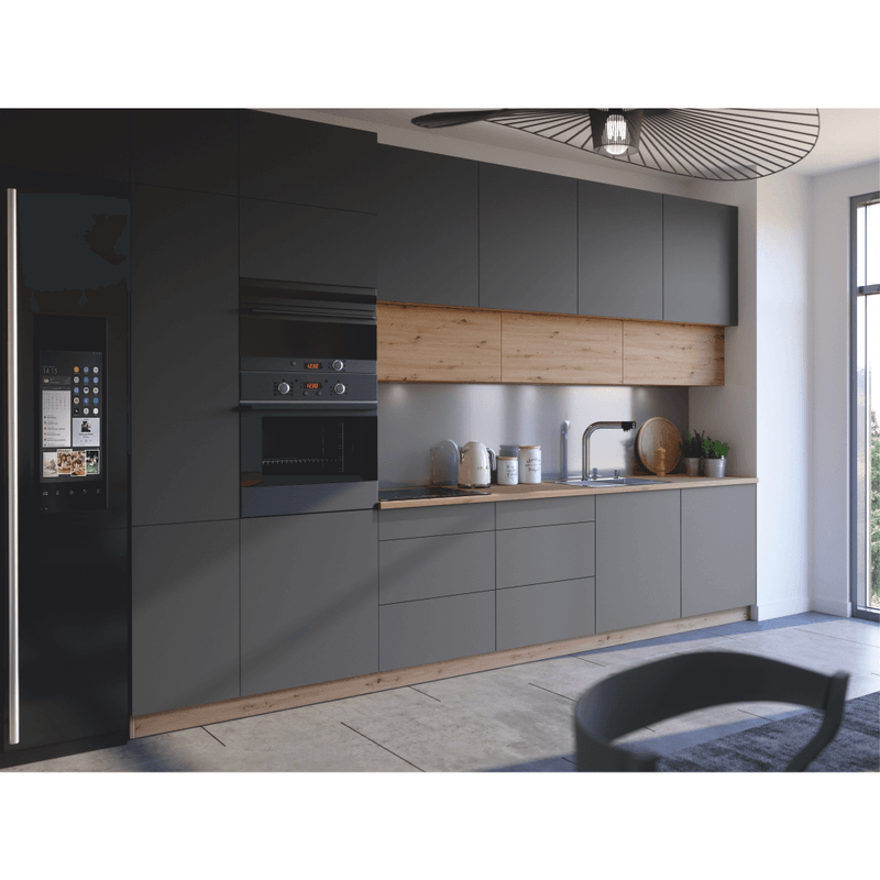 Casa si Gradina/Mobilier/Dulapuri si sifoniere/Dulapuri - Dulap de jos, stejar artizanal / gri mat, LANGEN D40S3 - Infinity.ro
