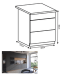 Casa si Gradina - Mobilier - Dulapuri si sifoniere - Dulapuri - Dulap de jos, stejar artizanal / gri mat, LANGEN D60S3 - Infinity.ro