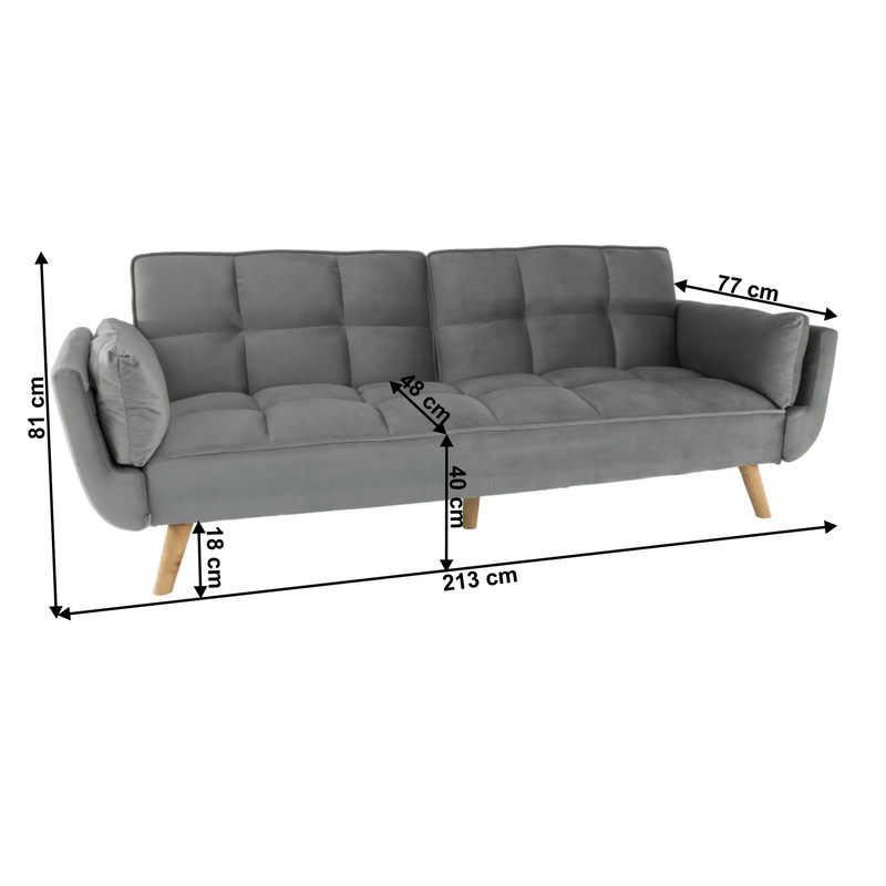 Casa si Gradina - Mobilier - Canapele si coltare - Coltare - Coltar extensibil, catifea gri deschis / fag, KAPRERA NEW - Infinity.ro