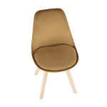 Casa si Gradina - Mobilier - Scaune si fotolii - Scaune - Scaun, catifea Velvet maro/lemn fag, LORITA - Infinity.ro