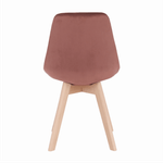 Casa si Gradina - Mobilier - Scaune si fotolii - Scaune - Scaun, catifea Velvet roz/lemn fag, LORITA - Infinity.ro