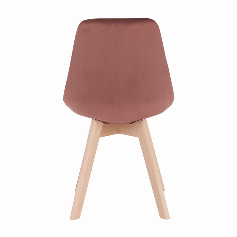 Casa si Gradina - Mobilier - Scaune si fotolii - Scaune - Scaun, catifea Velvet roz/lemn fag, LORITA - Infinity.ro