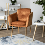 Casa si Gradina - Mobilier - Scaune si fotolii - Fotolii - Fotoliu design, tesatura din catifea teracota, AVETA - Infinity.ro