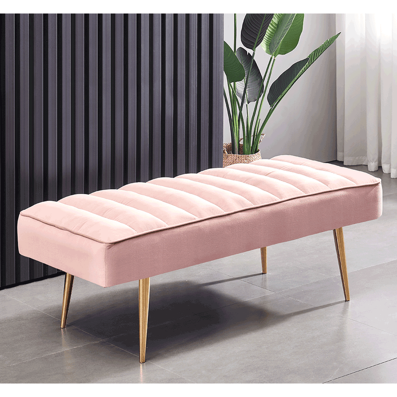 Casa si Gradina/Mobilier/Organizare si depozitare/Bancute - Banca, roz / crom-auriu, FALNA - Infinity.ro