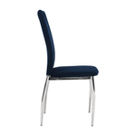 Casa si Gradina - Mobilier - Scaune si fotolii - Scaune - Scaun de masa, tesatura albastra din catifea / crom, OLIVA NEW - Infinity.ro