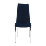 Casa si Gradina - Mobilier - Scaune si fotolii - Scaune - Scaun de masa, tesatura albastra din catifea / crom, GERDA NEW - Infinity.ro