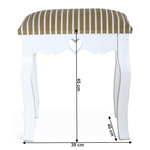 Casa si Gradina - Mobilier - Scaune si fotolii - Tabureti - Taburet, alb/model dungat, WAGNER 1 NEW - Infinity.ro