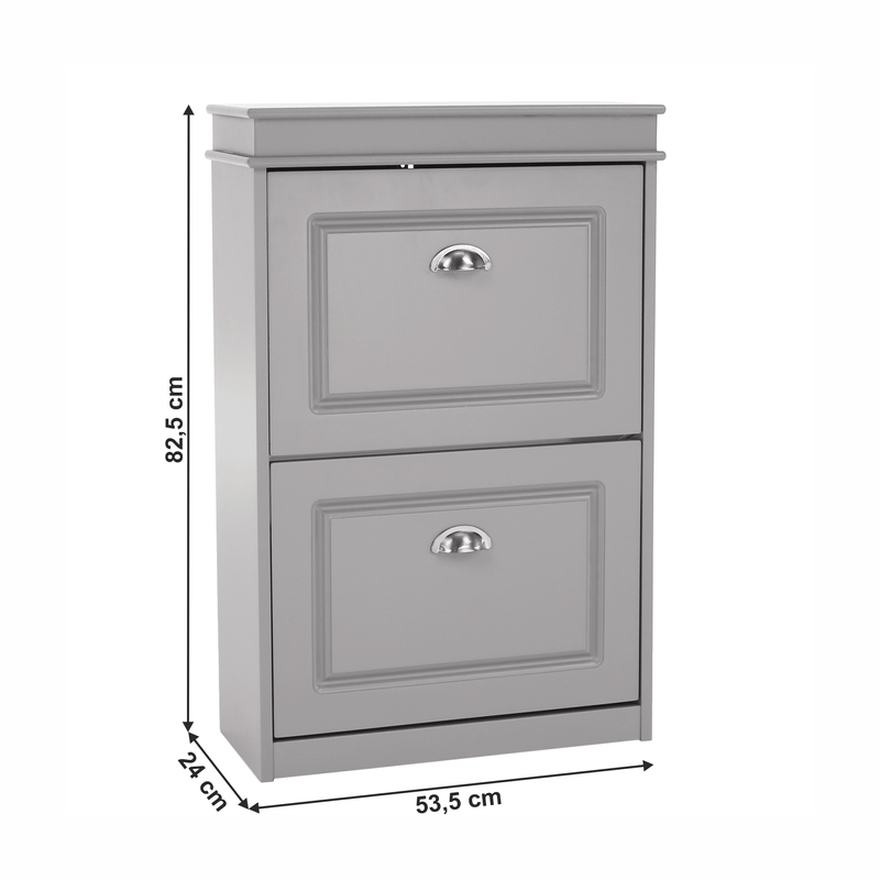 Casa si Gradina - Mobilier - Dulapuri si sifoniere - Dulapuri pantofi - Pantofar, 2 compartimente,  gri, SEBER TYP 1 - Infinity.ro