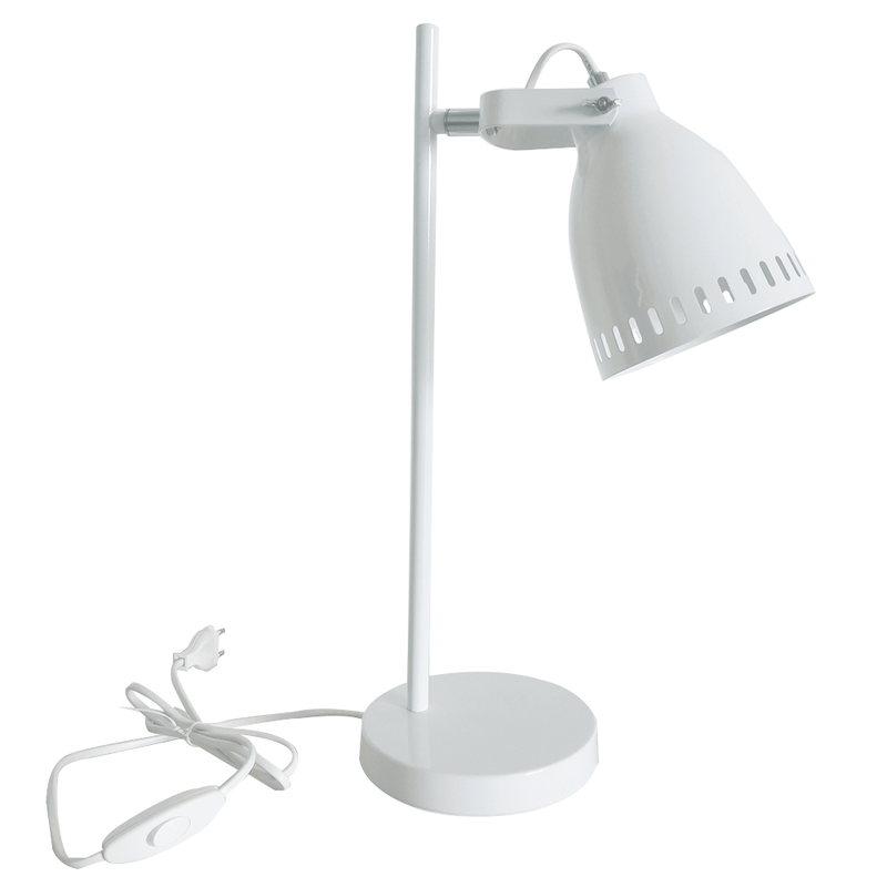 Casa si Gradina - Corpuri si surse de iluminat - Veioze si lampi - Veioze - Lampa de masa, alba / metalica, AIDEN TIP 1 - Infinity.ro