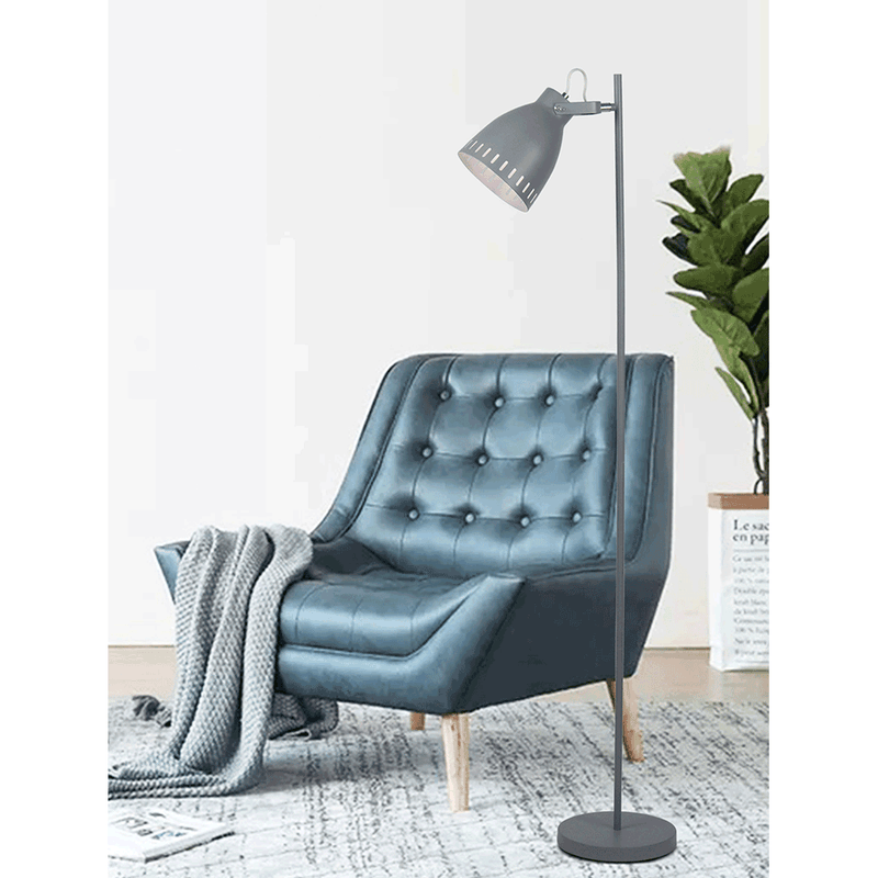 Casa si Gradina - Corpuri si surse de iluminat - Veioze si lampi - Lampadare - Lampa de podea, gri / metal, AIDEN TIP 2 - Infinity.ro