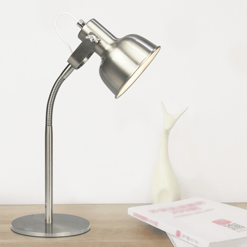 Casa si Gradina - Corpuri si surse de iluminat - Veioze si lampi - Veioze - Lampa de masa in stil retro, metal, nichel mat, AVIER TIP 1 - Infinity.ro