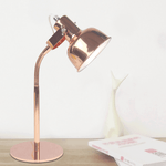 Casa si Gradina - Corpuri si surse de iluminat - Veioze si lampi - Veioze - Lampa de masa in stil retro, metal, auriu roz, AVIER TIP 1 - Infinity.ro