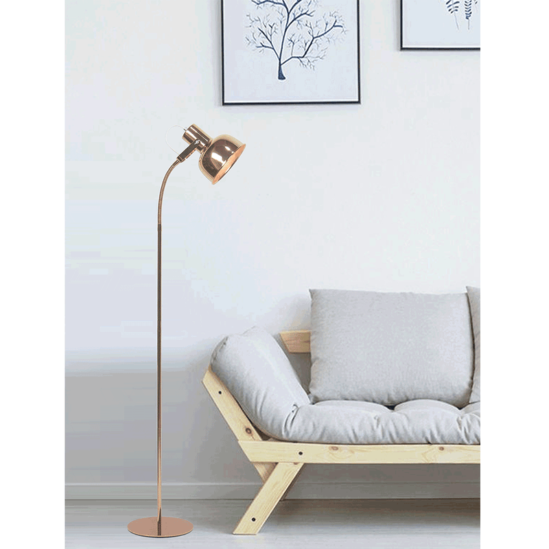 Casa si Gradina - Corpuri si surse de iluminat - Veioze si lampi - Lampadare - Lampa de podea in stil retro, metal, auriu roz, AVIER TIP 2 - Infinity.ro