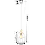 Casa si Gradina - Corpuri si surse de iluminat - Lustre si pendule - Lampa suspendata, alba / metalica, ASTOK - Infinity.ro