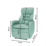 Casa si Gradina - Mobilier - Scaune si fotolii - Fotolii - Fotoliu pentru relaxare, material textil mentol, KOMFY - Infinity.ro