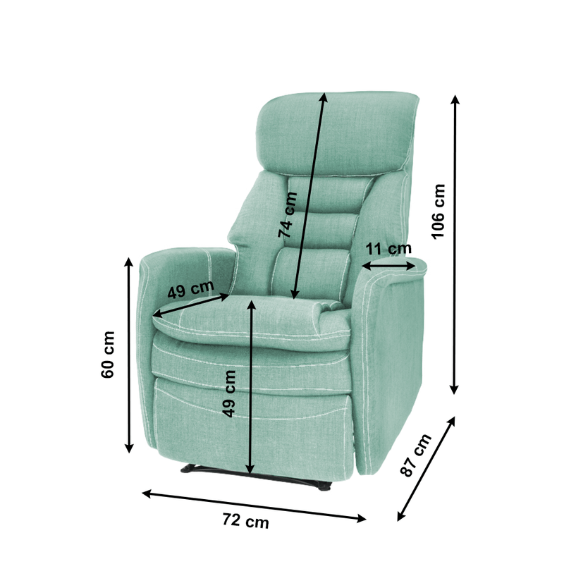 Casa si Gradina - Mobilier - Scaune si fotolii - Fotolii - Fotoliu pentru relaxare, material textil mentol, KOMFY - Infinity.ro