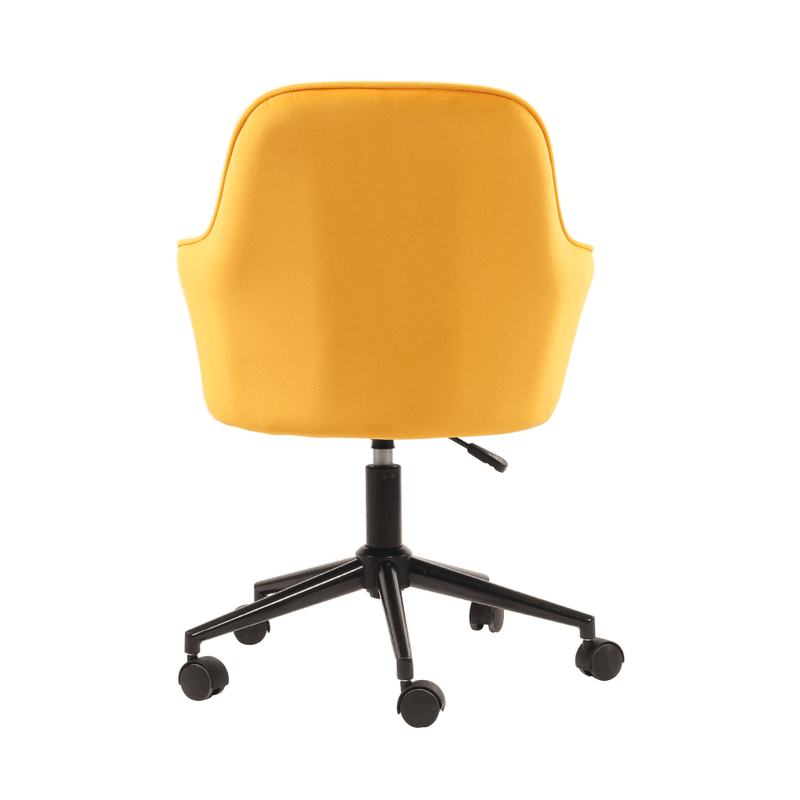 Casa si Gradina - Mobilier - Scaune si fotolii - Scaune - Scaun de birou, tesatura de catifea galben / negru, SORILA - Infinity.ro