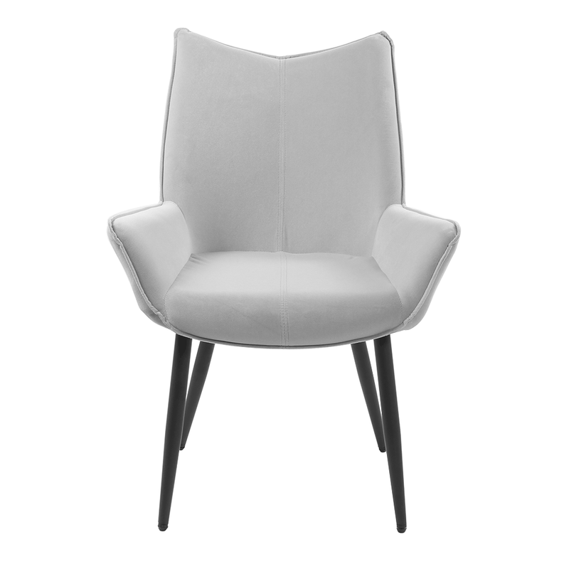 Casa si Gradina - Mobilier - Scaune si fotolii - Scaune - Scaun de masa, tesatura de catifea gri / negru, MAIRIN TIP 1 - Infinity.ro