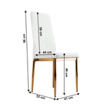 Casa si Gradina - Mobilier - Scaune si fotolii - Scaune - Scaun, piele ecologica alba / crom-auriu, DEVONA - Infinity.ro