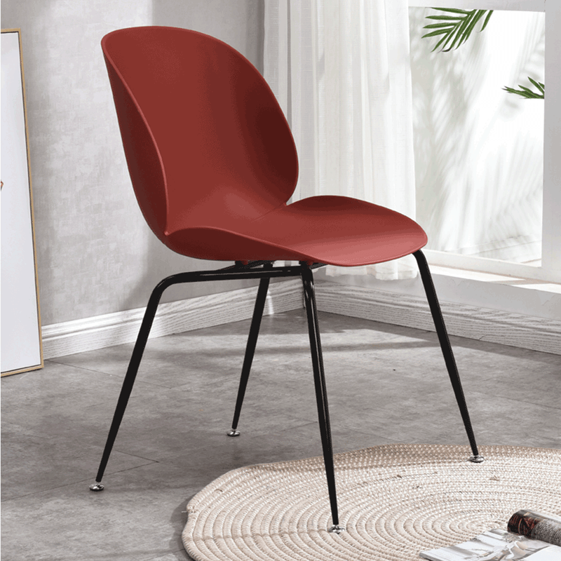 Casa si Gradina - Mobilier - Scaune si fotolii - Scaune - Scaun, visiniu / negru, plastic / metal, SONAIA - Infinity.ro