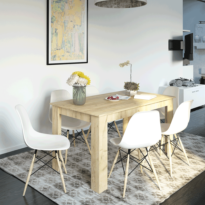 Casa si Gradina - Mobilier - Mese si birouri - Mese bucatarie si dining - Masa de bucatarie, stejar artisan, 140x80 cm, GENERAL NEW - Infinity.ro