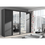 Casa si Gradina - Mobilier - Dulapuri si sifoniere - Dulapuri - Dulap cu usi glisante, 200 cm, gri, KAIPO - Infinity.ro