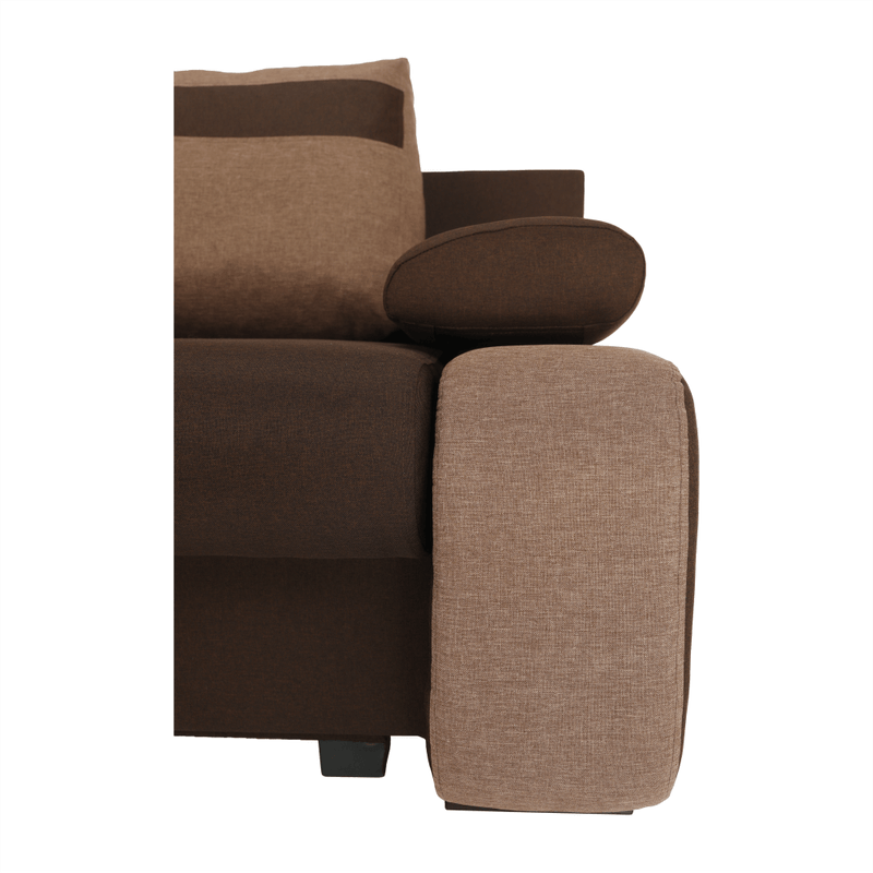 Casa si Gradina - Mobilier - Canapele si coltare - Coltare - Coltar extensibil, ciocolatiu/maro deschis, BOLIVIA - Infinity.ro