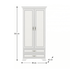 Casa si Gradina - Mobilier - Dulapuri si sifoniere - Dulapuri - Dulap cu doua usi 2D2S, woodline crem, TIFFY 02 - Infinity.ro