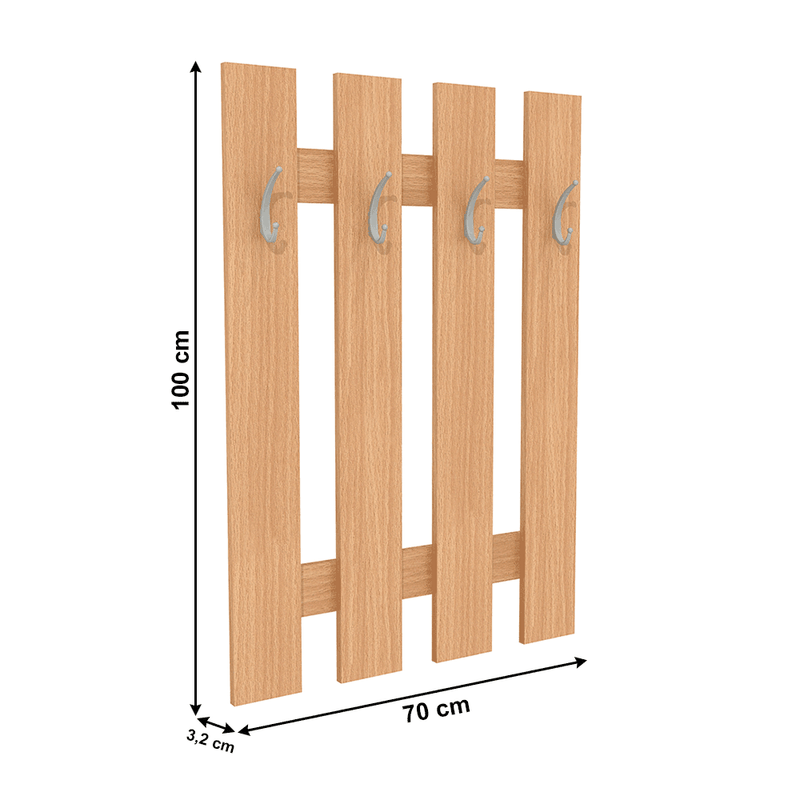 Casa si Gradina - Mobilier - Organizare si depozitare - Cuiere - Panou cuier, stejar, KORADO NEW - Infinity.ro