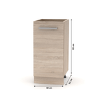 Casa si Gradina - Mobilier - Seturi de mobilier - Seturi bucatarie - Ansamblu de bucatarie 2,4 m, stejar sonoma, NOVA PLUS - Infinity.ro