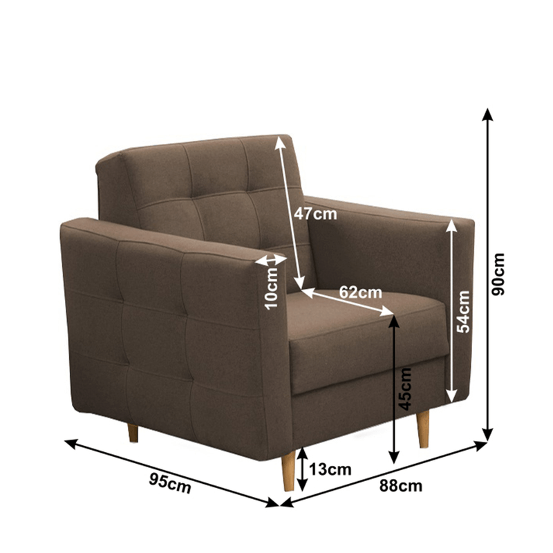 Casa si Gradina - Mobilier - Seturi de mobilier - Seturi living - Ansamblu tapitat, AMEDIA, material ciocolatiu - Infinity.ro