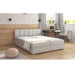 Casa si Gradina - Mobilier - Paturi si accesorii - Paturi - Pat boxspring 180x200, gri deschis, RIANA KOMFORT - Infinity.ro