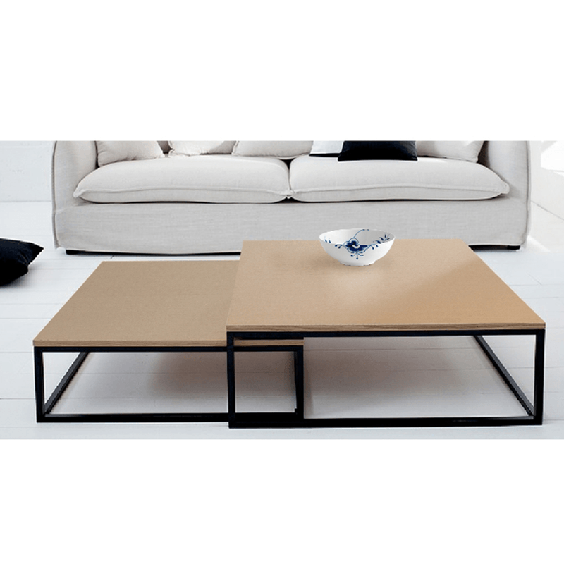 Casa si Gradina - Mobilier - Mese si birouri - Masute de cafea - Set de doua masute de cafea, fag/negru, KASTLER TIPUL 1 - Infinity.ro