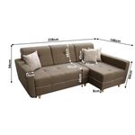Casa si Gradina - Mobilier - Canapele si coltare - Coltare - Coltar, maro/maro deschis, dreapta, HAKAN - Infinity.ro